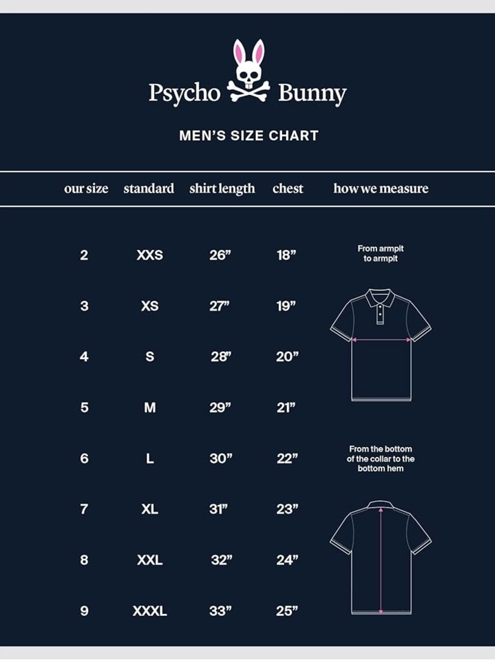 Like New! Psycho Bunny Navy Polo with Embroidered Bunny & Crossbones - Picture 7 of 7
